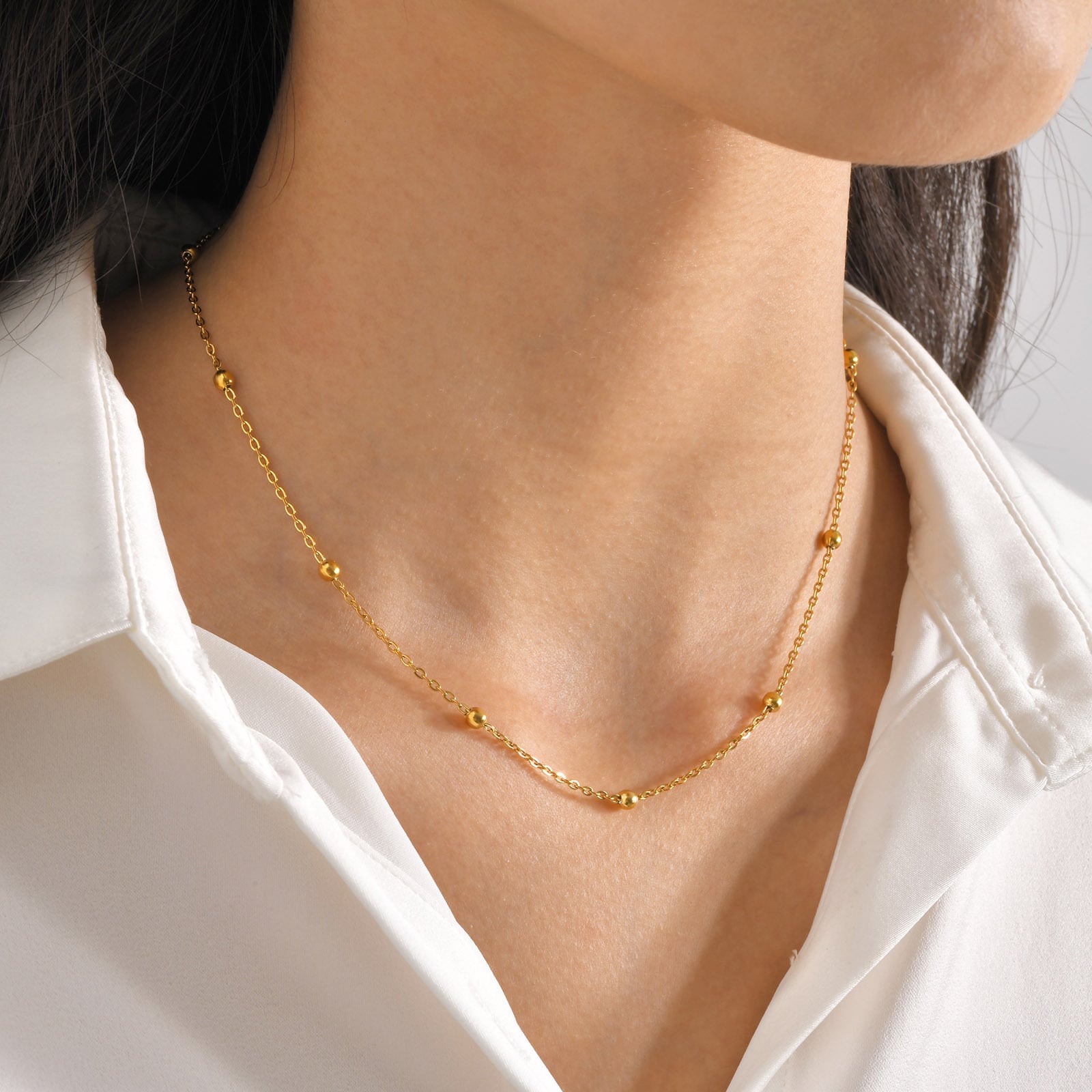 Picture of Classic Cuban stylish Simple Chain For Woman - Gold