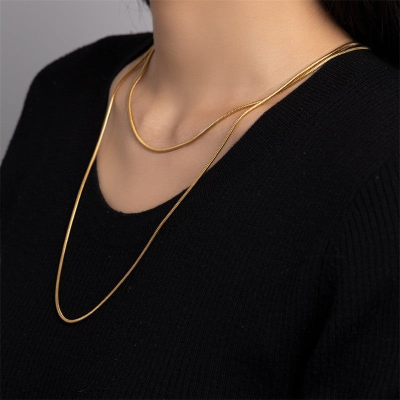 Picture of Minimalist Necklace Long Necklace for ladies - Gold