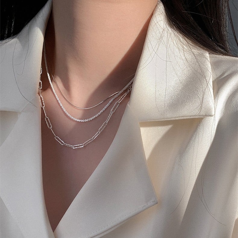 Picture of Gourmet New Fashion Necklace for Woman - Silver