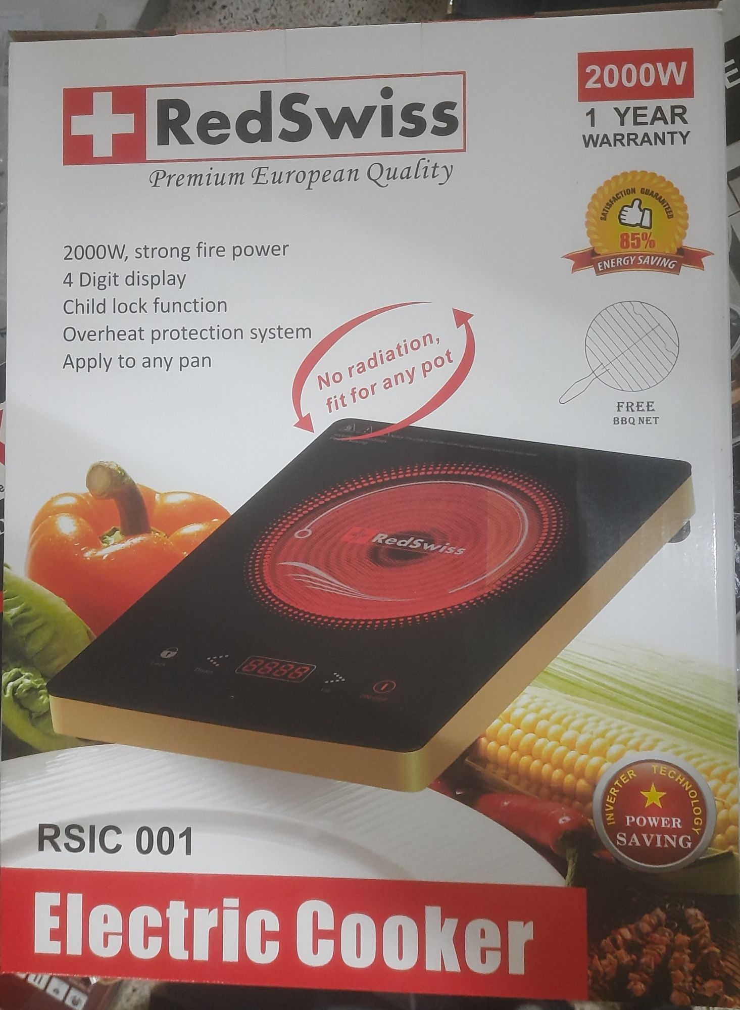 Picture of Redswiss electric cooker 2000 watt RSIC-001 for any pot (Inverter technology power saving) Mixed