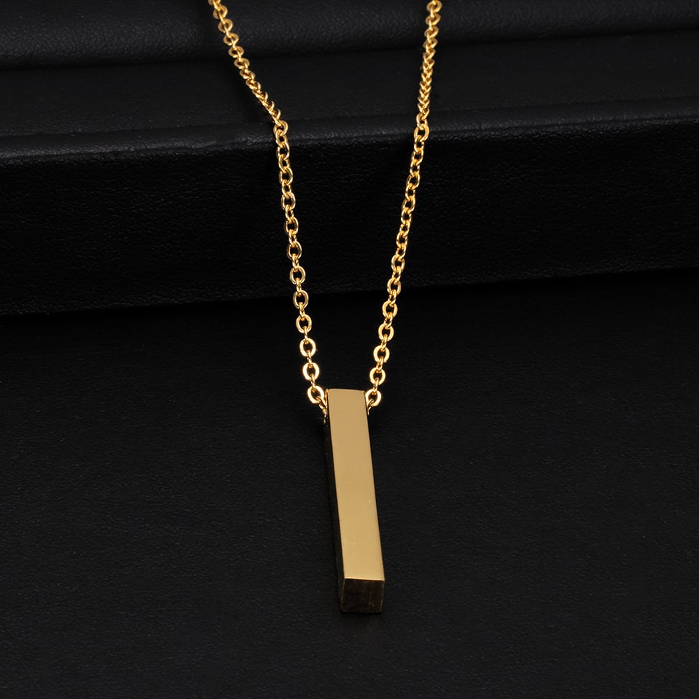 Picture of Fashion New Necklace Men Trendy Simple Stainless Steel Jewellery Gift - Gold