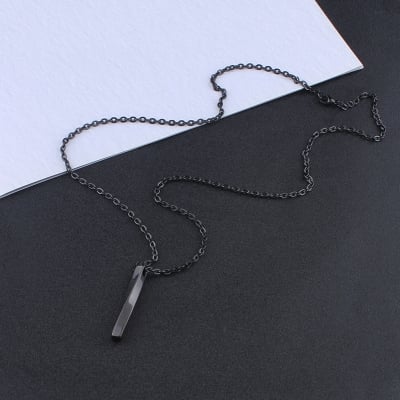 Picture of Black Color Chain Locket for Men - Black