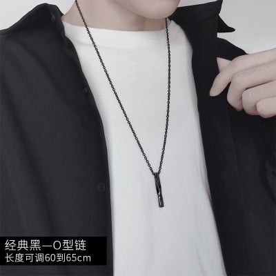 Picture of Black Color Chain Locket for Men - Black