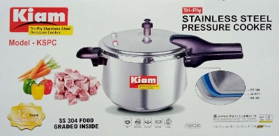 Picture of Kiam Stainless Steel Pressure Cooker KSPC-4.5L (4.5 Liter) Multicolor