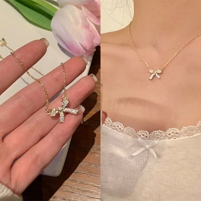 Picture of Necklace With Heart Necklace Dainty Birthday Gift For Her Jewelry - Gold