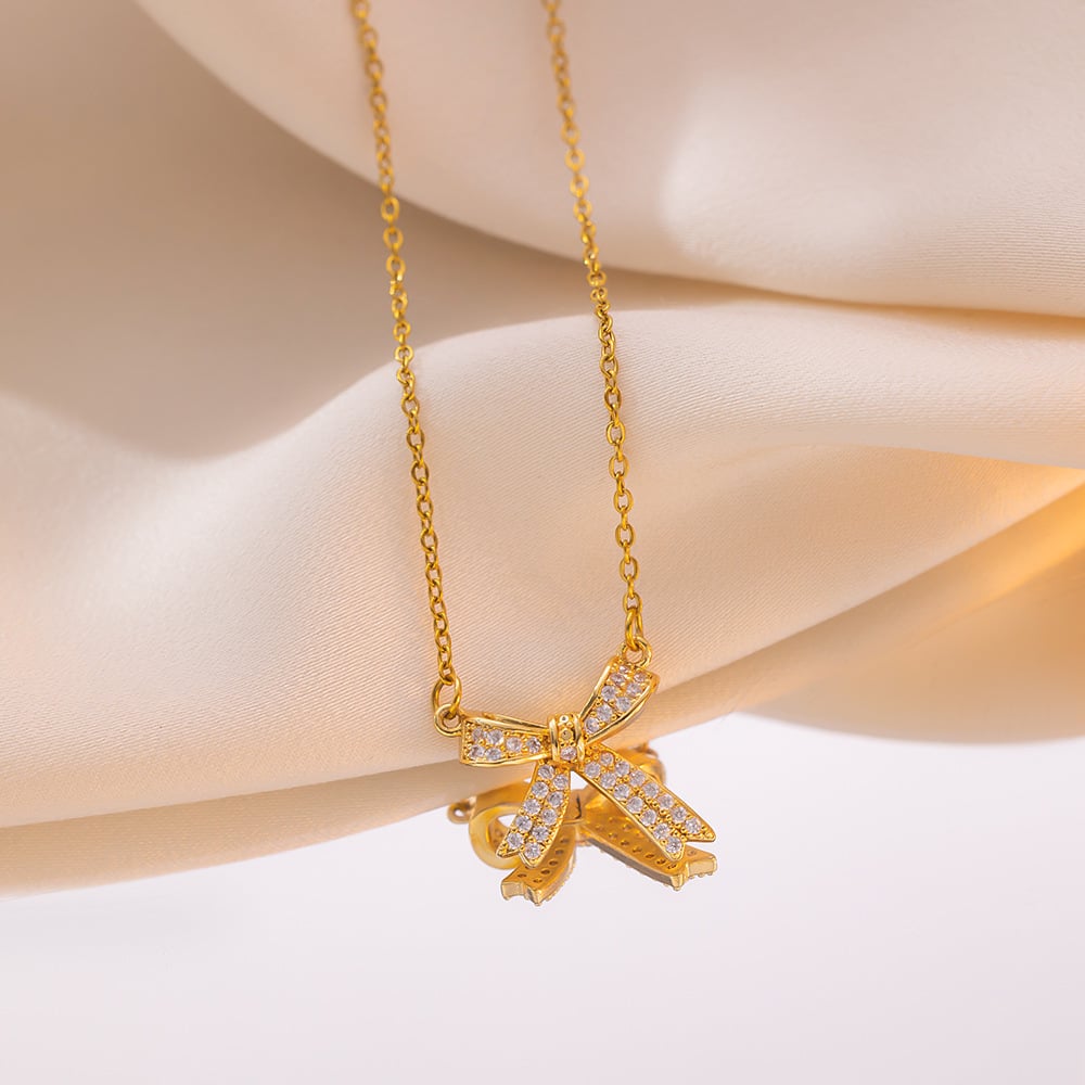 Picture of Necklace With Heart Necklace Dainty Birthday Gift For Her Jewelry - Gold