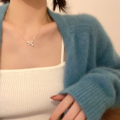Picture of Classic Shiny Zircon Heartbeat Necklace Women's Fashion Jewelry - Gold