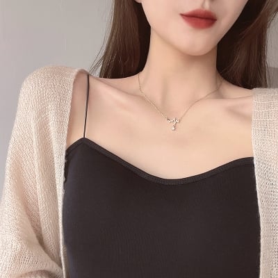 Picture of Fashion Necklaces with Mini Heart Necklace - Silver