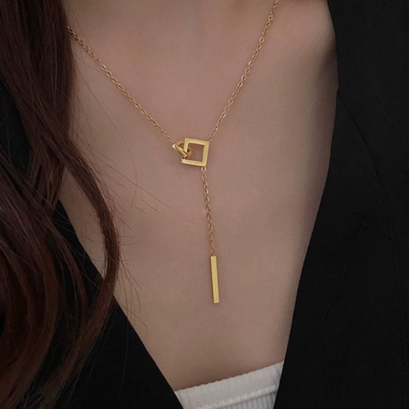 Picture of Fashiobale Necklaces Heartbeat For Women - Gold