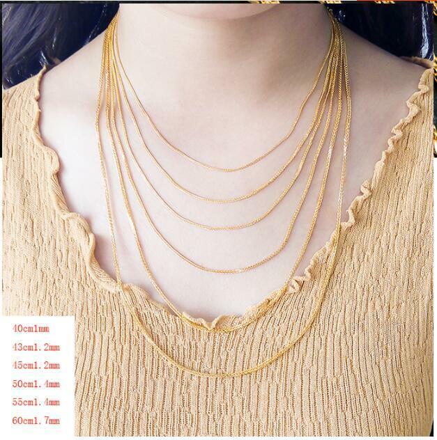 Picture of Fashion Woman 18k Gold Plated Stainless Steel Heart Charm Love Chain Necklace - Gold