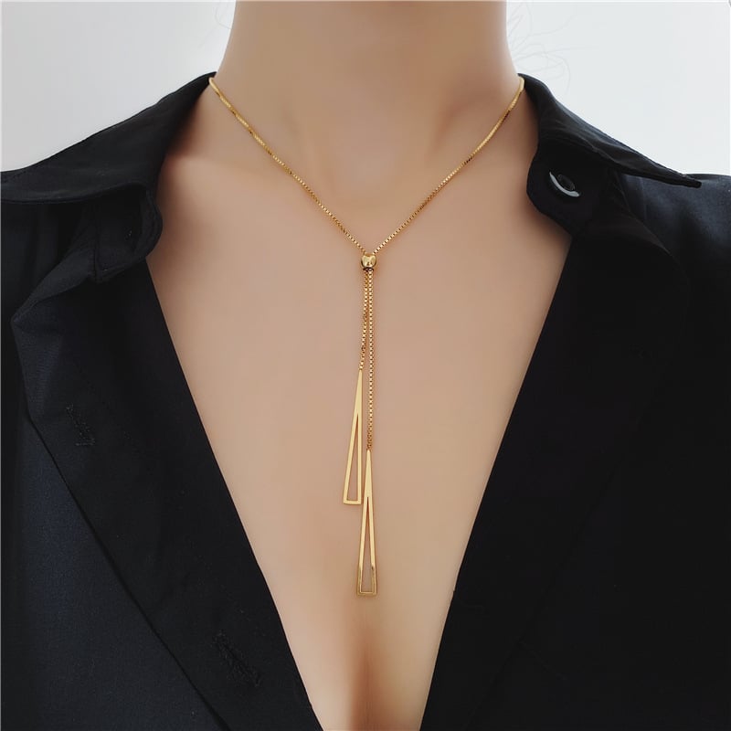 Picture of Korean Style Fashion Heart Necklace for Women - Gold