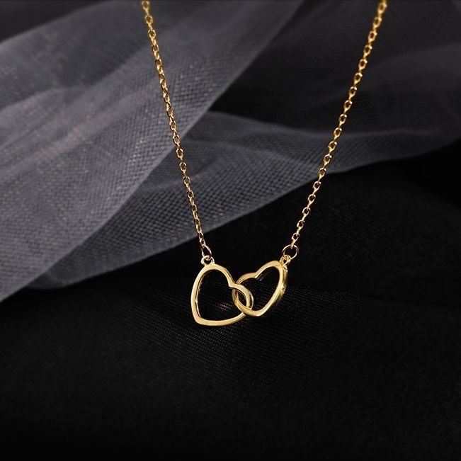 Picture of Love Romantic Stainless Steel Love Heart Necklaces For Women - Gold