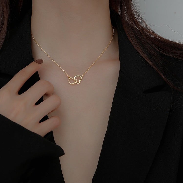 Picture of Fashion Necklaces with Mini Heart Necklace - Gold