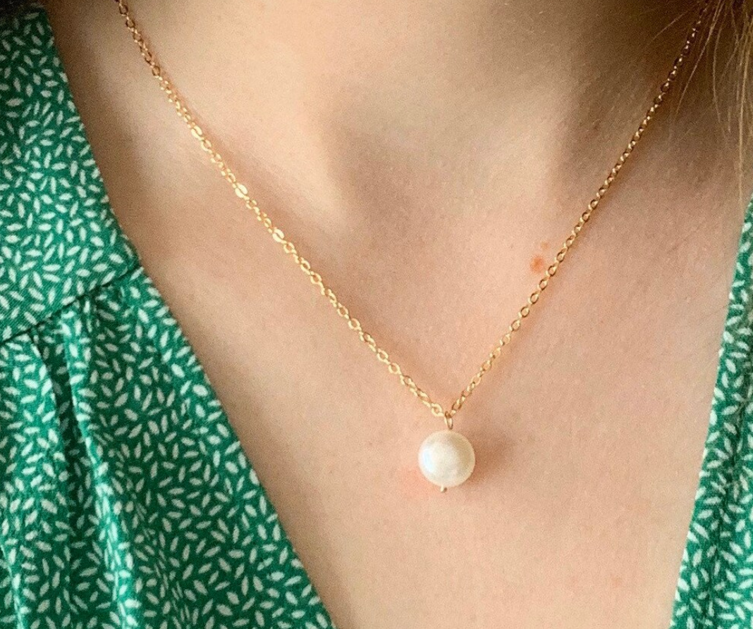 Picture of Korean Pearl Chopsticks Necklace Ins Girl New Fashion Women - Gold