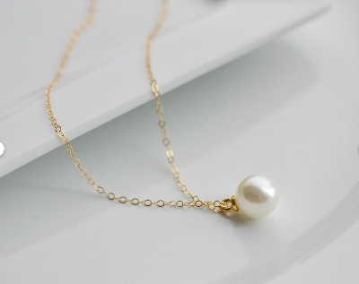 Picture of Korean Pearl Chopsticks Necklace Ins Girl New Fashion Women - Gold