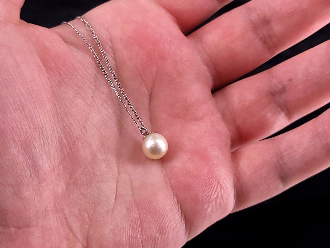 Picture of Elegant Delicate Pearl Clavicle Necklace for Women Fashion Girl Jewelry - Silver