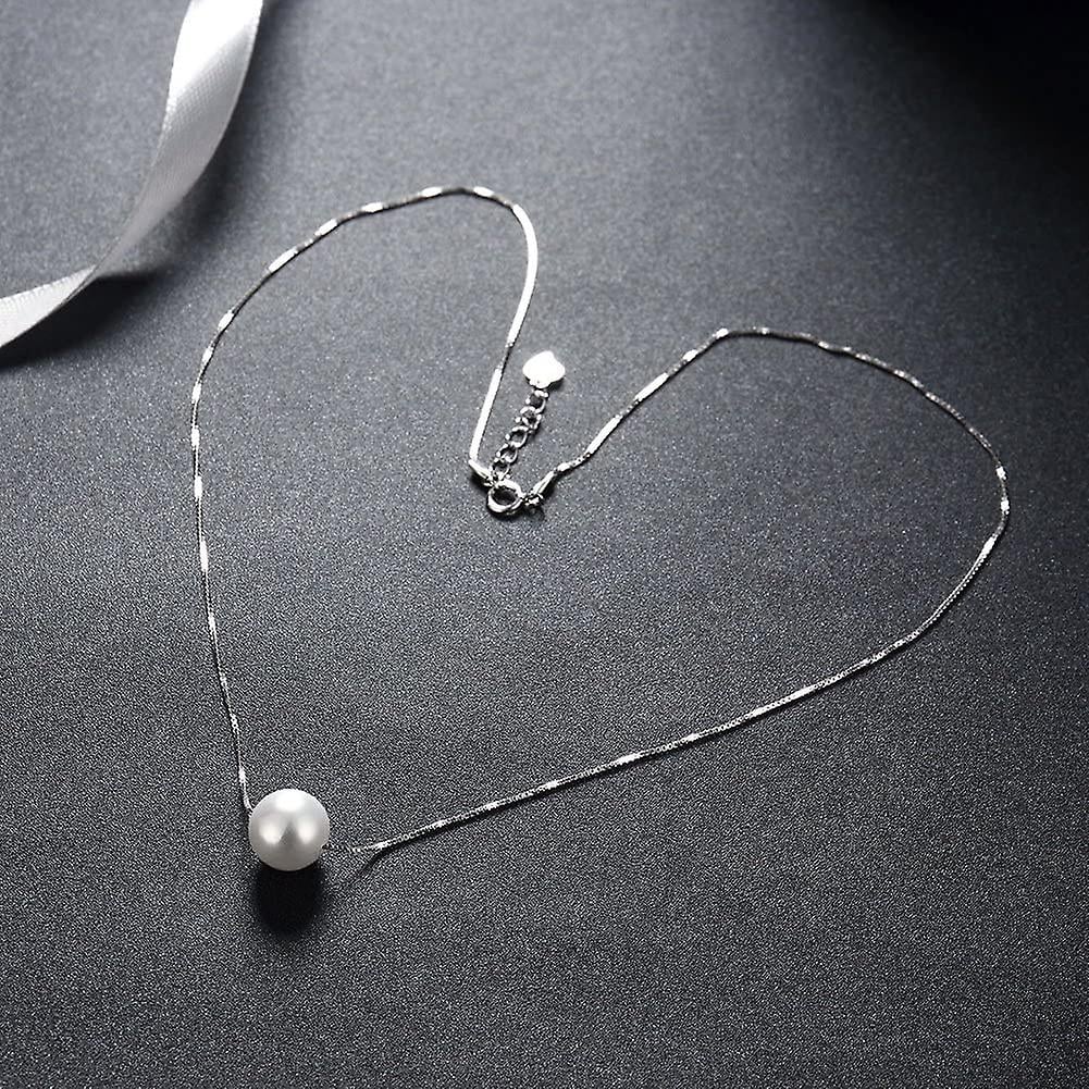 Picture of Elegant Delicate Pearl Clavicle Necklace for Women Fashion Girl Jewelry - Silver