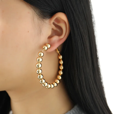 Picture of 1Pair Fashionamble Round Ear Ring For Women- Potti Ear Ring
