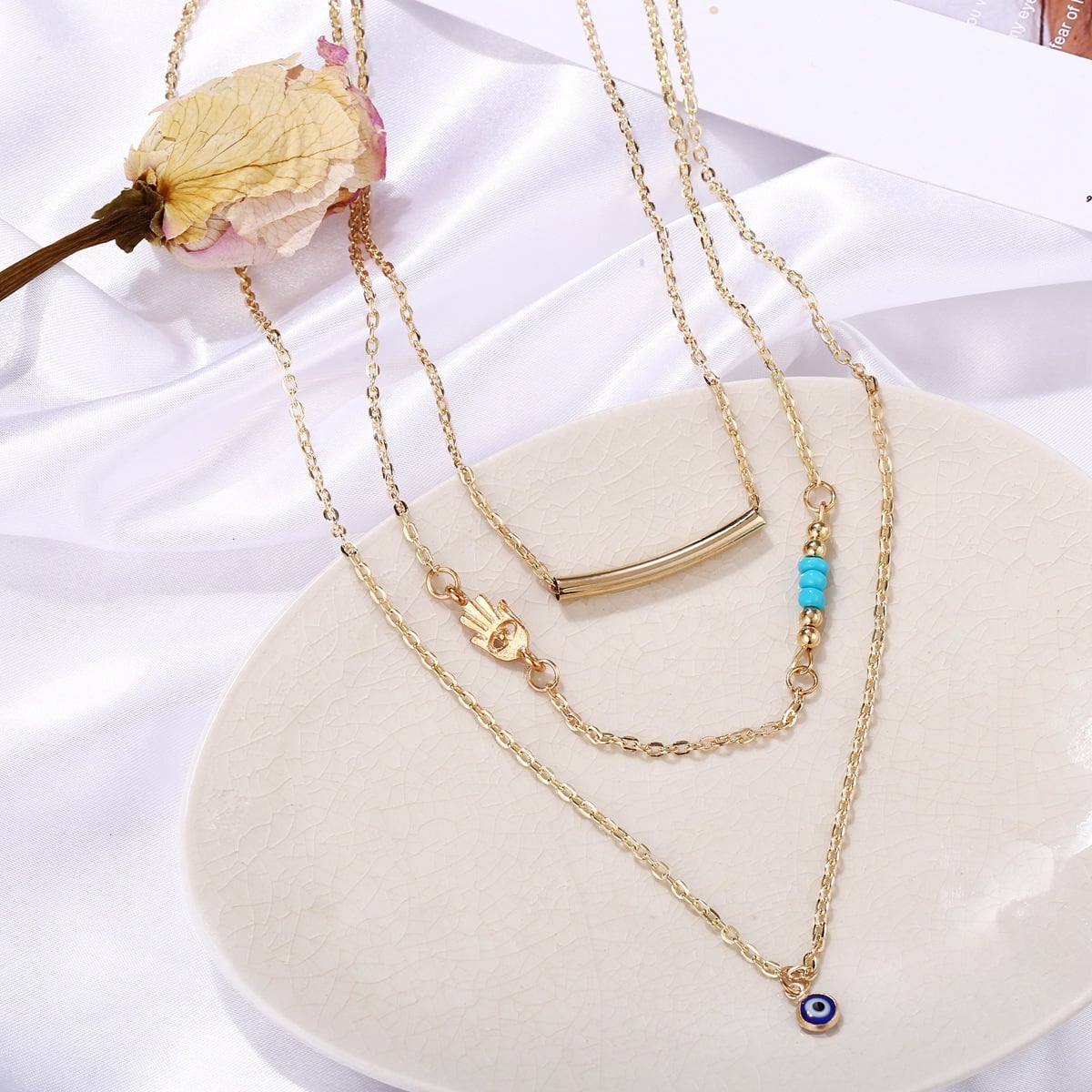 Picture of Korean Girls Ins Pearl Necklace Clavicle Chain