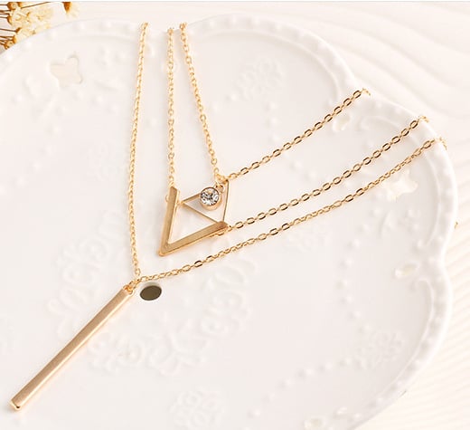 Picture of Korean Stylish New Necklace For Stylish Girl/Women - Gold