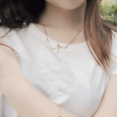 Picture of Korean HardShape Necklace Ins Girl New Fashion Women - Gold