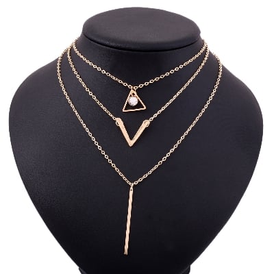 Picture of Simple Stylish Triboz Necklace for Women - Gold