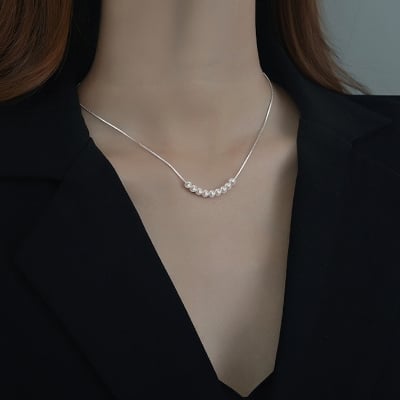 Picture of Stylish Short Women's Necklace New Fashion Jewelry Accessory - White