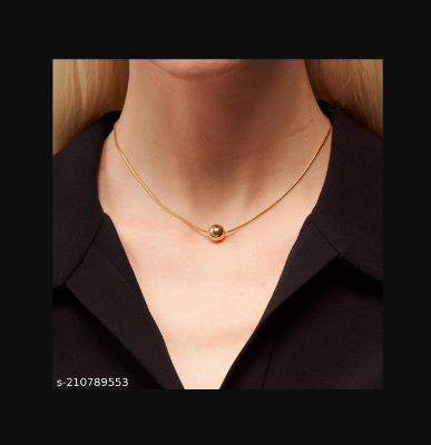 Picture of Single Pearl Necklace For Woman - Gold