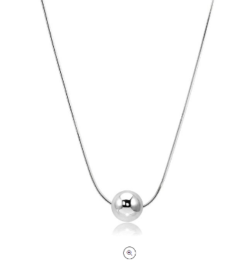 Picture of Korean Girls Ins Pearl Necklace Pendant Clavicle Chain - Silver