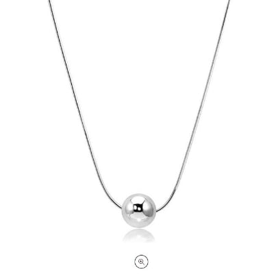 Picture of Korean Elegant Stylish Pearl Necklace - Silver