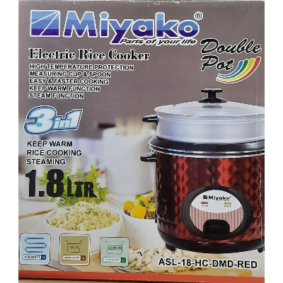 Picture of Miyako 1.8 LTR Double Pot Rice Cooker ASL-18-HC-DMD Multicolor