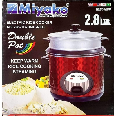 Picture of Miyako 2.8 LTR Double Pot Rice Cooker ASL-28-HC-DMD Multicolor