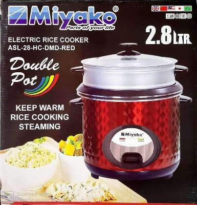 Picture of Miyako 2.8 LTR Double Pot Rice Cooker ASL-28-HC-DMD Multicolor