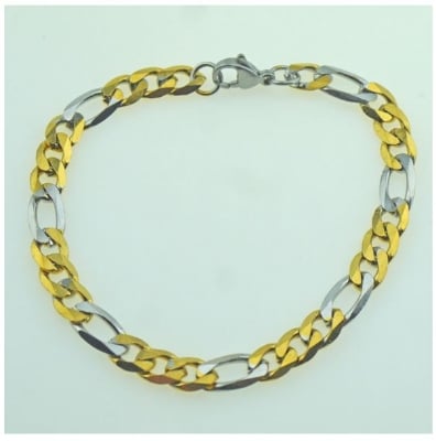 Picture of Men's Silver Flat Curb Chain Bracelet