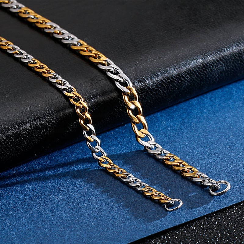 Picture of Fashionabel Silver & Golden Bracelet For Men