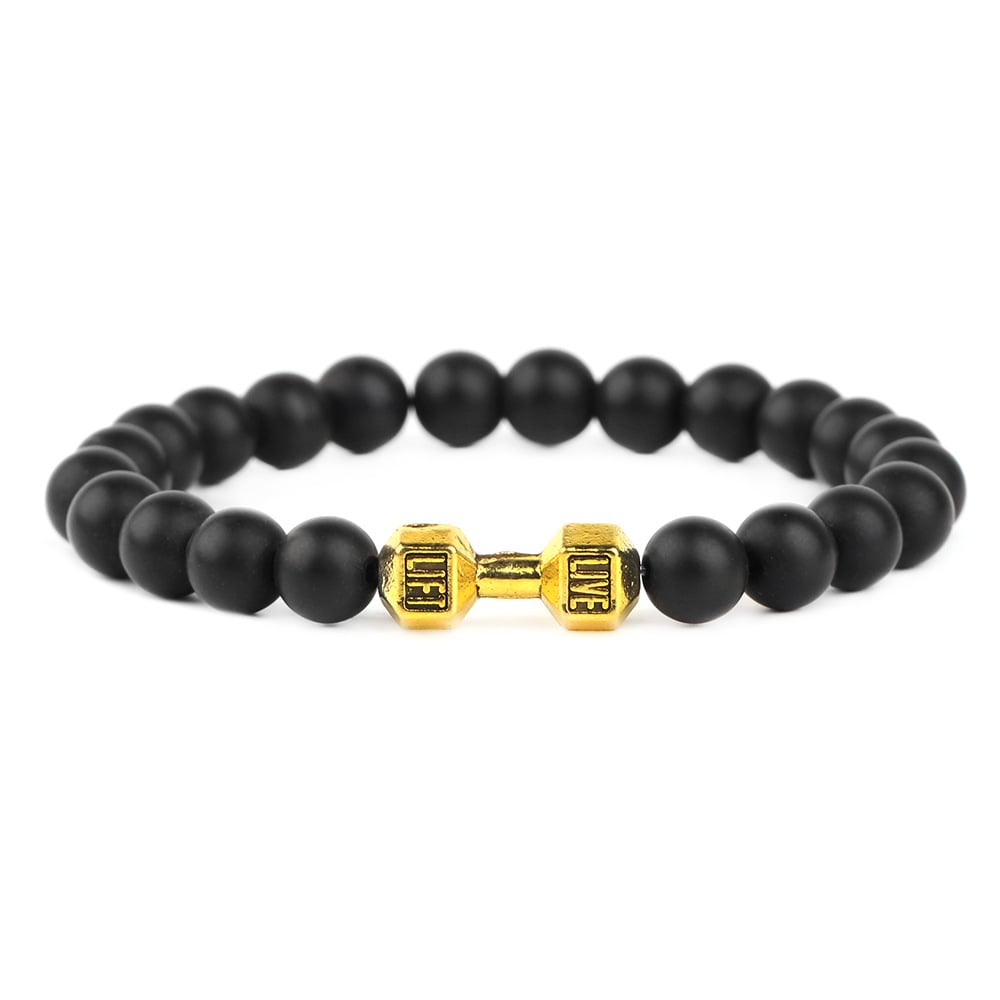 Picture of Men/Women Dumbbell 1.9cm*0.7cm 20CM Style Bracelet - Dumbell Golden