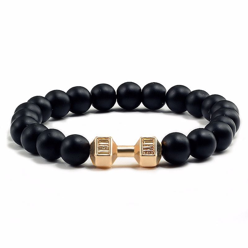 Picture of Men/Women Dumbbell 1.9cm*0.7cm 20CM Style Bracelet - Dumbell Golden