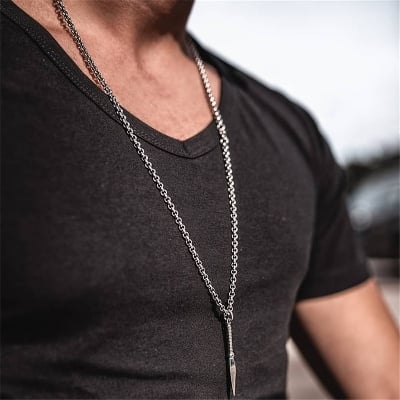 Picture of Stainless Steel Men Locket Stylish Necklace For Men