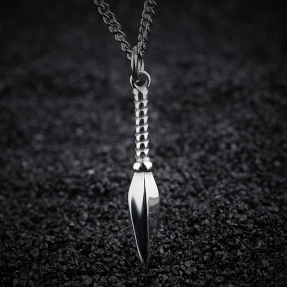 Picture of Jewelry Punk Retro Titanium Steel Spear Necklace Arrow Vintage Choker - Silver