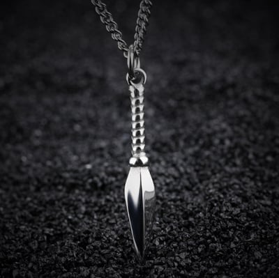 Picture of Jewelry Punk Retro Titanium Steel Spear Necklace Arrow Vintage Choker - Silver