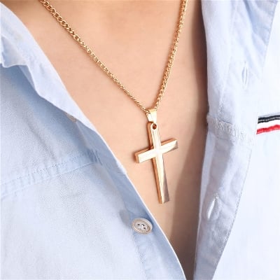 Picture of Necklaces Vintage Gothic Pendant Cross Necklace Cool Street Style Necklace Men's Women Necklace Necklace Punk Jewelry