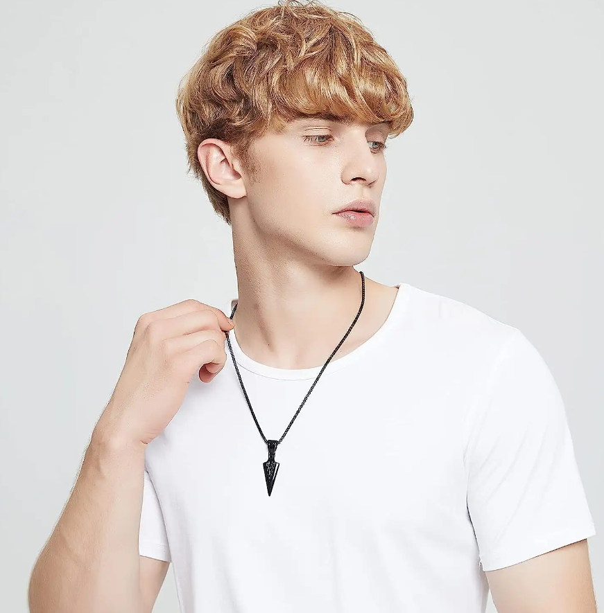 Picture of 2024 New Stainless Steel Necklace for Men's - Black