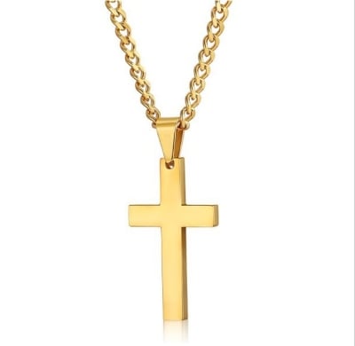 Picture of Vintage Gothic Cross Necklace Cool Street Style Jewelry For Men