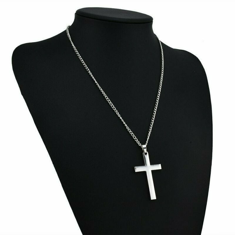 Picture of Stainless Steel Cross Necklace for Men - Silver