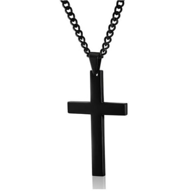 Picture of Fashionable Cross New Stainless Steel Necklace For Men