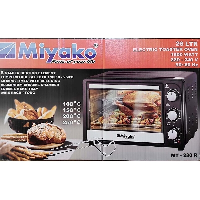 Picture of Miyako 28 Liter Electric Oven MT-280R with Chamber Enamel Bake Tray Mixed