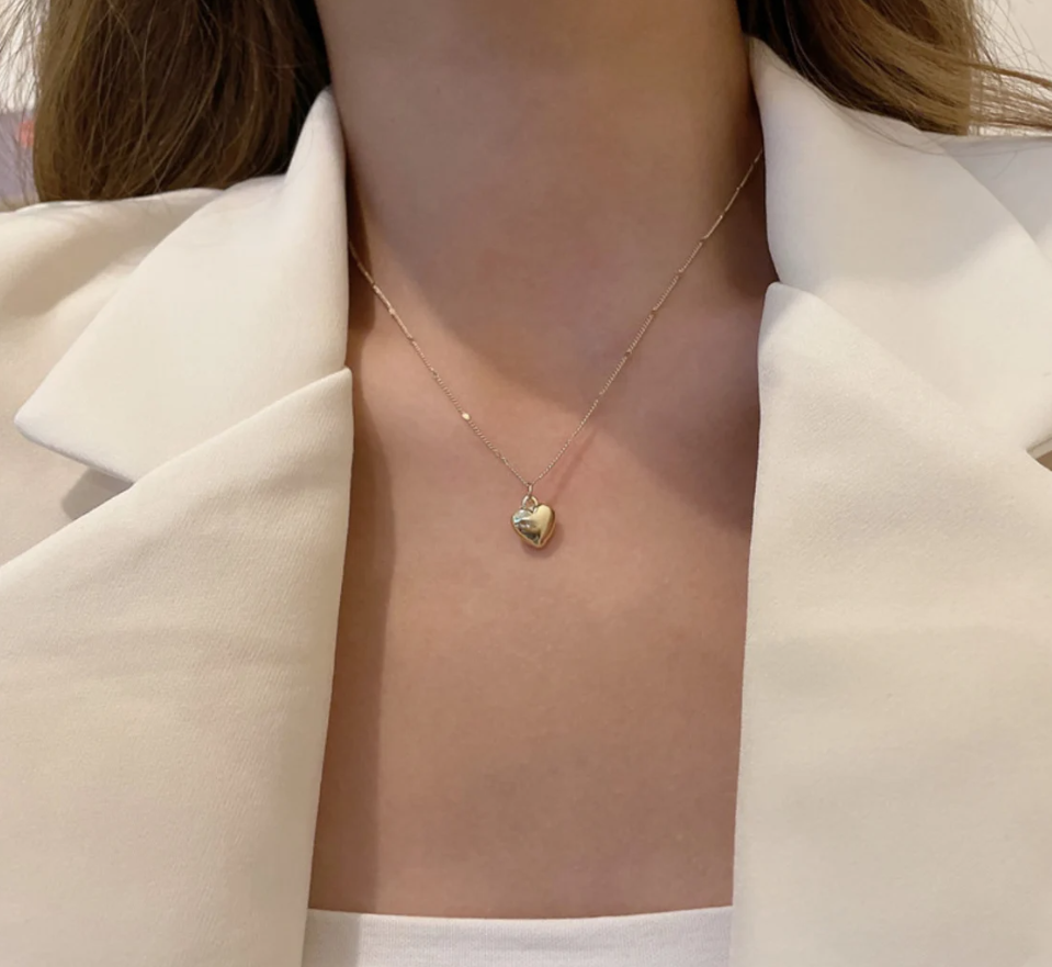 Picture of Cheap Heart Pendant Necklace For Girls Women - Gold