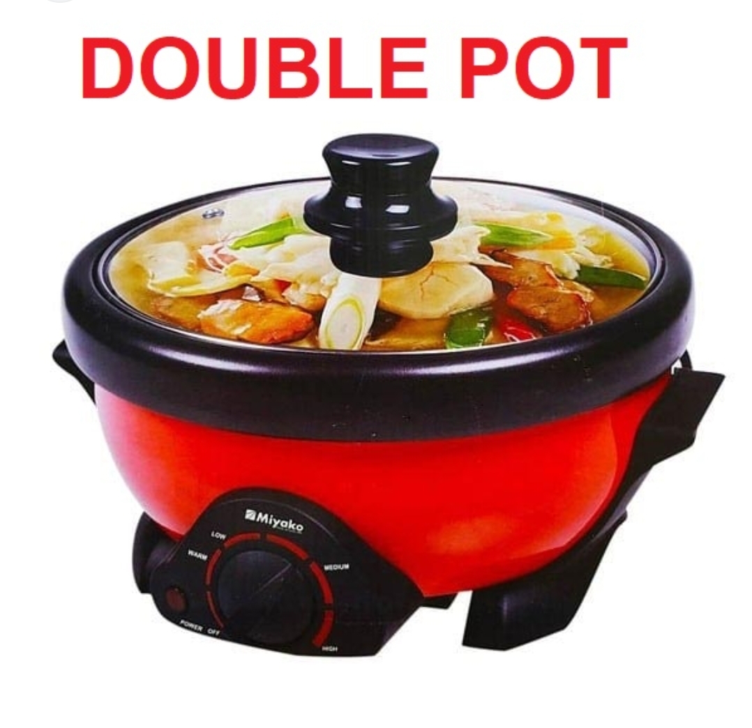 Picture of 3 Liter Miyako MC-250D Full Automatic Multi Cooker, Electric curry cooker with Removable nonstick pan cooking and warming system 250D-DOUBLEPOT