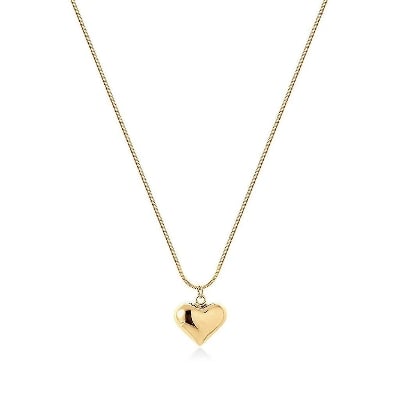 Picture of Heart Pendant Choker Clavicle Chain Necklace for Women Girl Jewelry - Gold