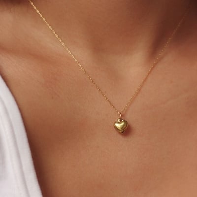 Picture of Classic Shiny Zircon Heartbeat Necklace Jewelry Accessory - Gold